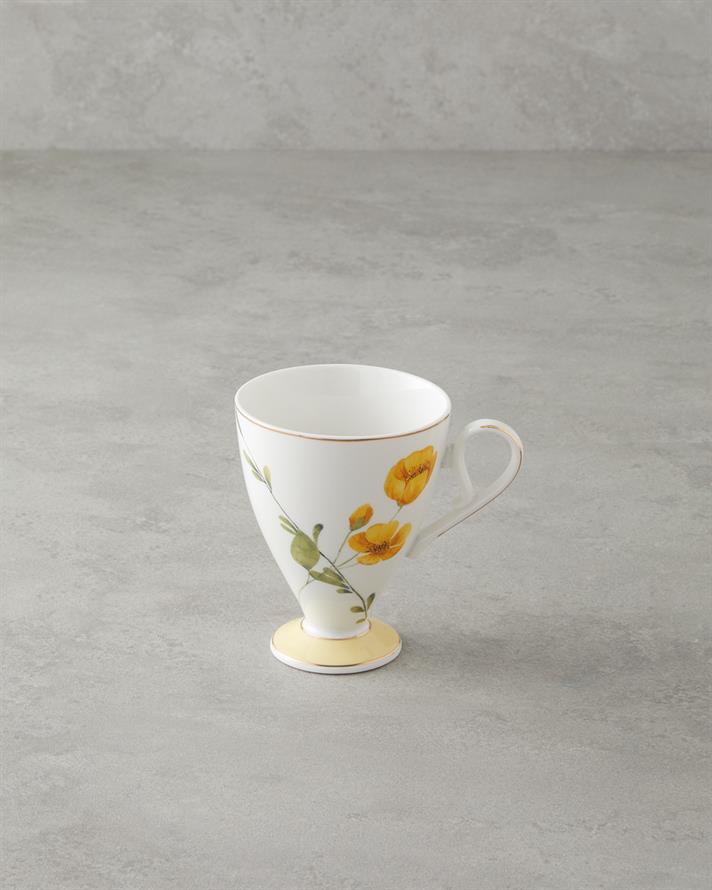 Valentina New Bone China Kupa 300 ml Sarı