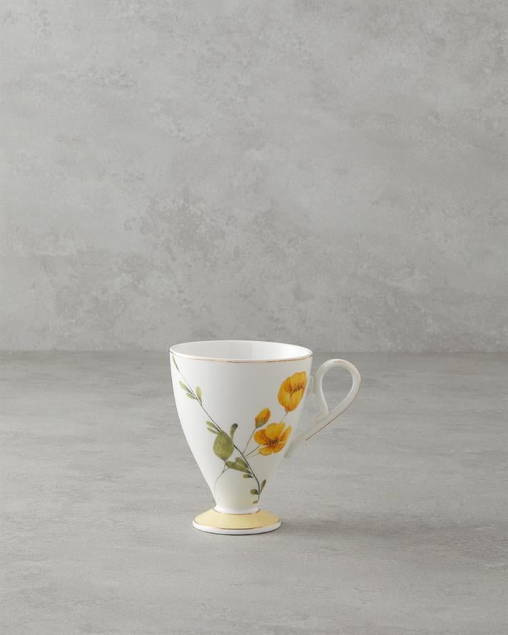 Valentina New Bone China Kupa 300 ml Sarı
