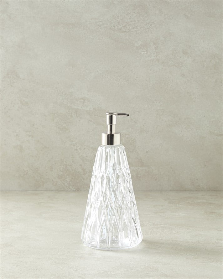 Valeria Cam Banyo Sıvı Sabunluk 10x22 cm Şeffaf