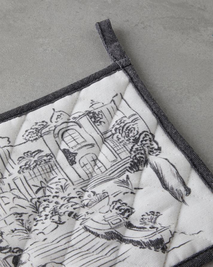 Valessa Fırın Eldiveni ve Tutacak Seti Krem-Gri