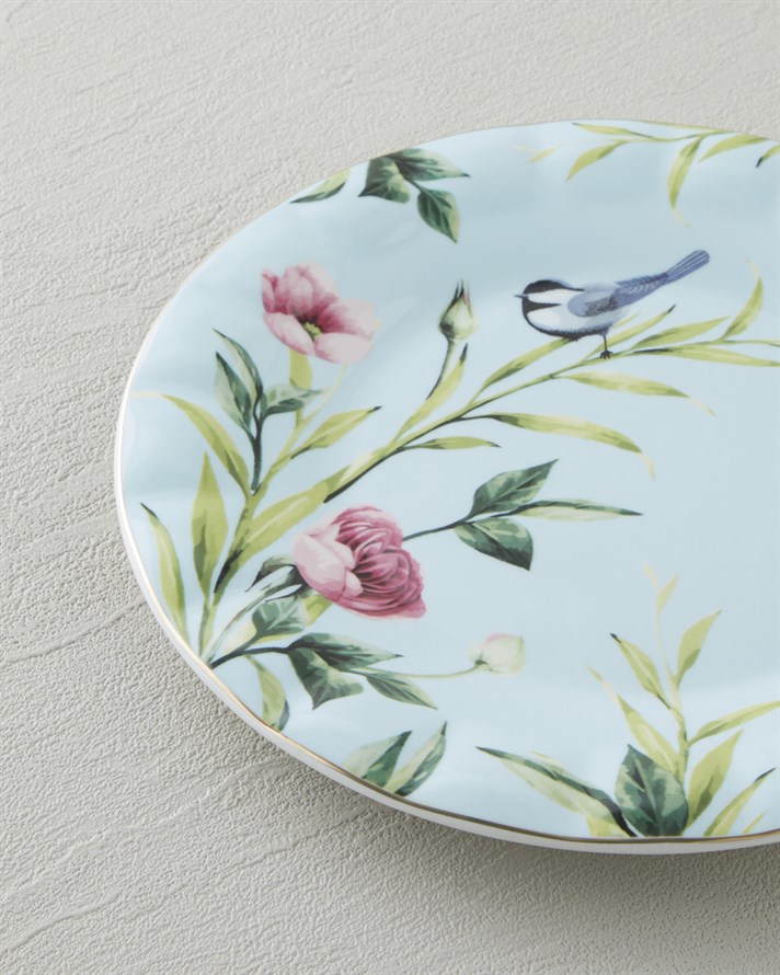 Vanilla New Bone China Pasta Tabağı 20 cm Açık Mavi