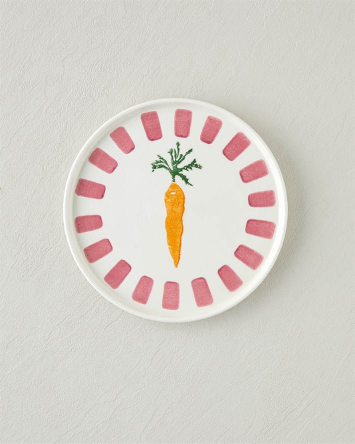 Veggie Seramik Kahvaltı Takımı 10 Parça 4 Kişilik Renkli