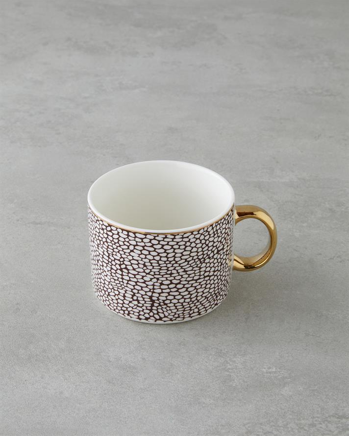 Veins New Bone China Kupa 345 ml Kahverengi-Gold