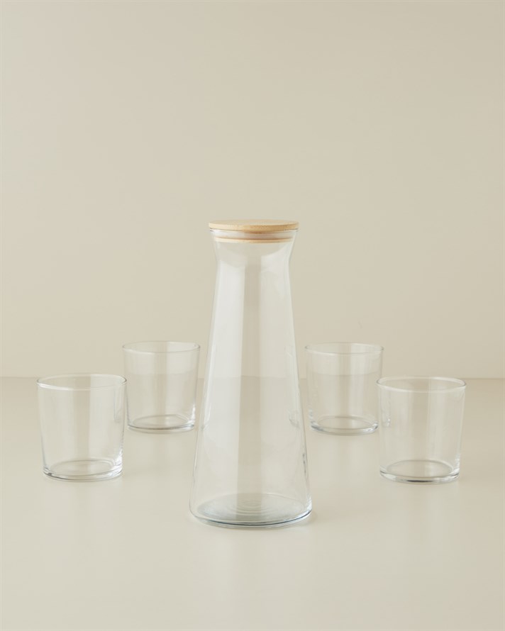 Vela Cam 5 Parça Su Takımı 1150 ml + 380 ml Şeffaf