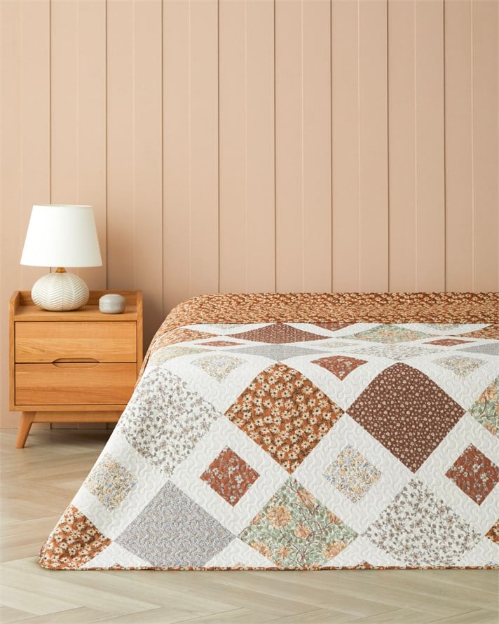 Velmora Çift Kişilik Çok Amaçlı Örtü 200x220 cm Kahverengi