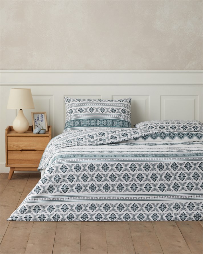 Velora Muse Çift Kişilik Nevresim Takımı 200x220 cm Yeşil