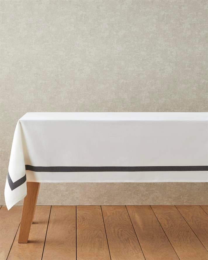 Veloria Polyester Masa Örtüsü 150x200 cm Siyah - Beyaz