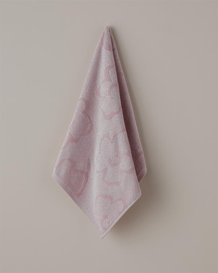 Velvet Bloom Pamuk Yüz Havlusu 50x80 cm Pembe