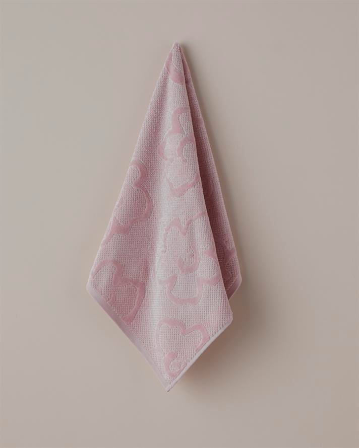 Velvet Bloom Pamuk Yüz Havlusu 50x80 cm Pembe