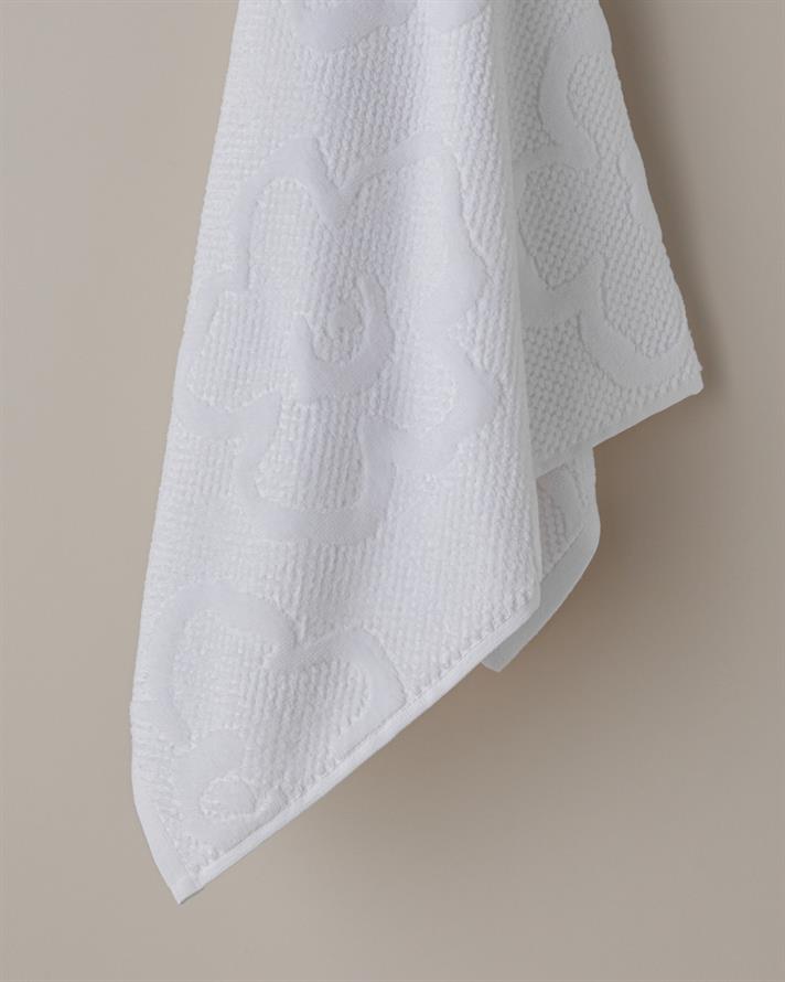 Velvet Bloom Pamuk Yüz Havlusu 50x80 cm Beyaz