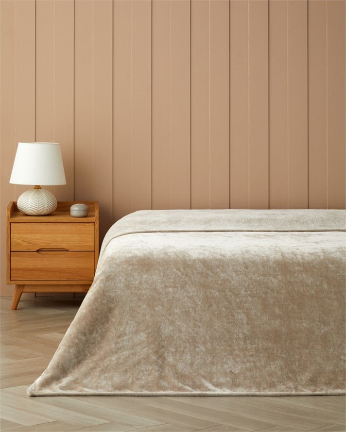 Vena Supersoft Çift Kişilik Battaniye 200x220 cm Bej