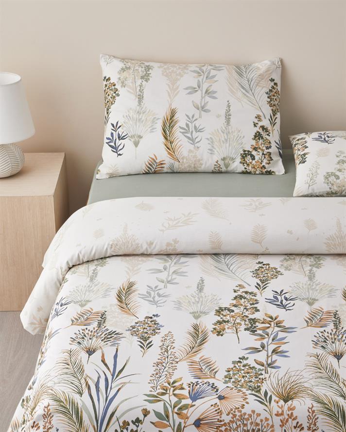 Verdant Dream Pamuk Tek Kişilik Nevresim Takımı 160x220 cm Yeşil