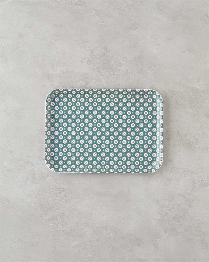 Verdant Melamin Kaydırmaz Tepsi 20x28,5 cm Yeşil