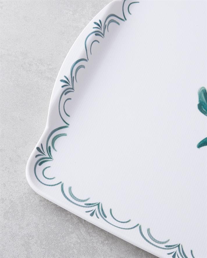 Verdant Melamin Kaydırmaz Tepsi 42x31 cm Yeşil