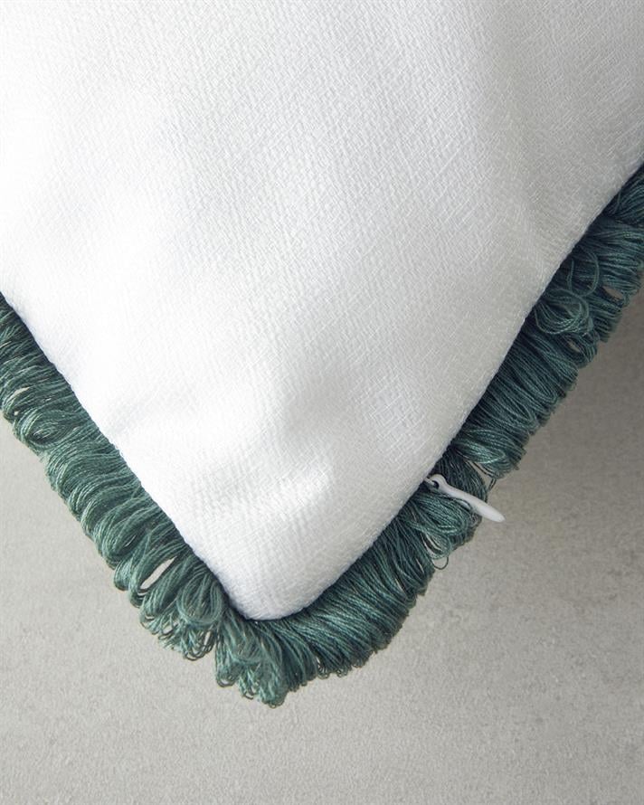 Verla Nakışlı Dekoratif Kırlent Ekru