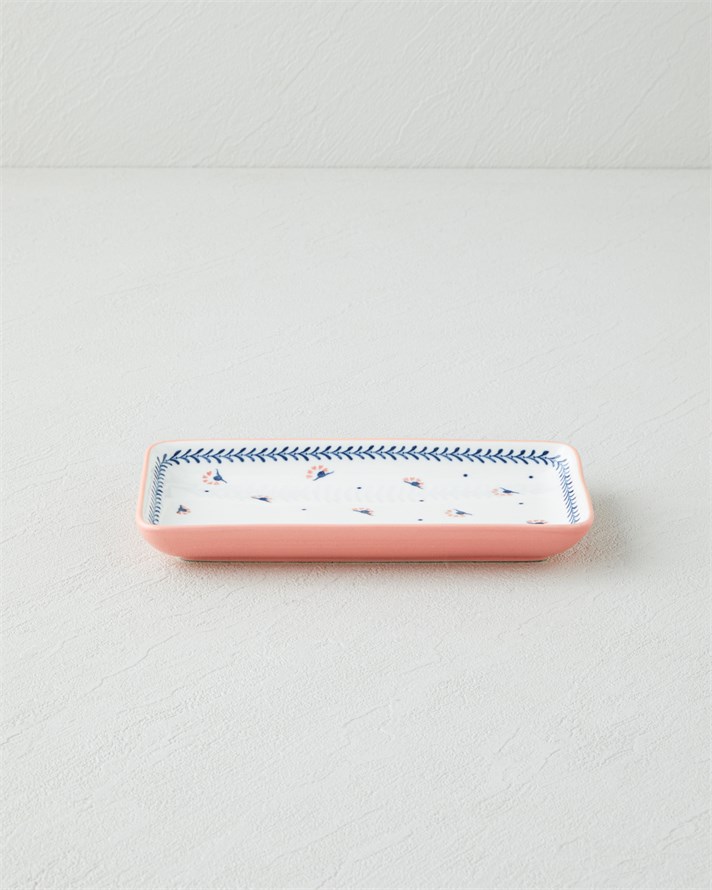 Verlina New Bone China Çerezlik 17x10 cm Mavi