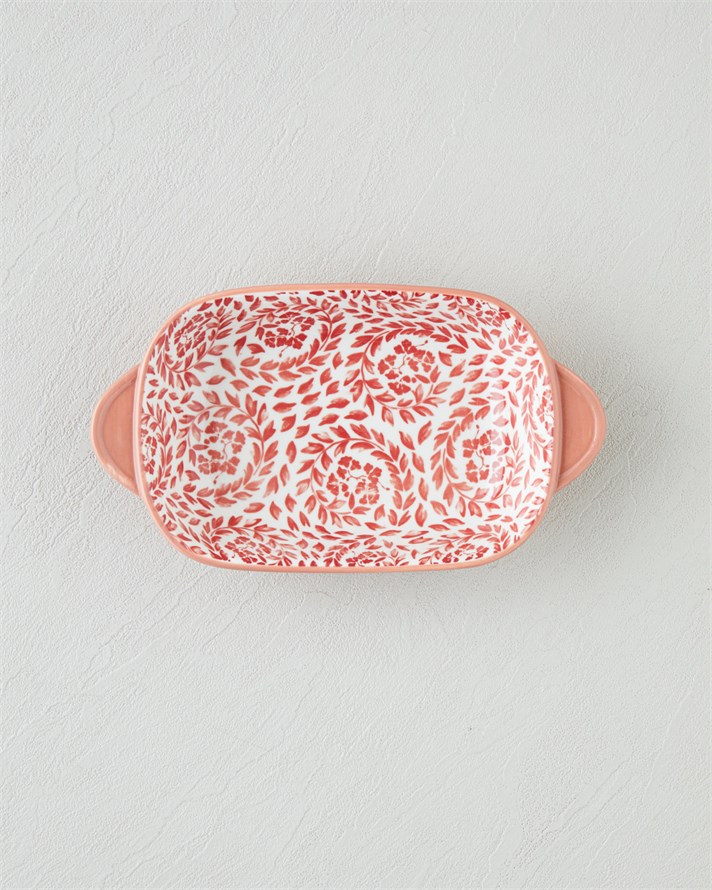 Verlune New Bone China Çerezlik 21x12 cm Bordo