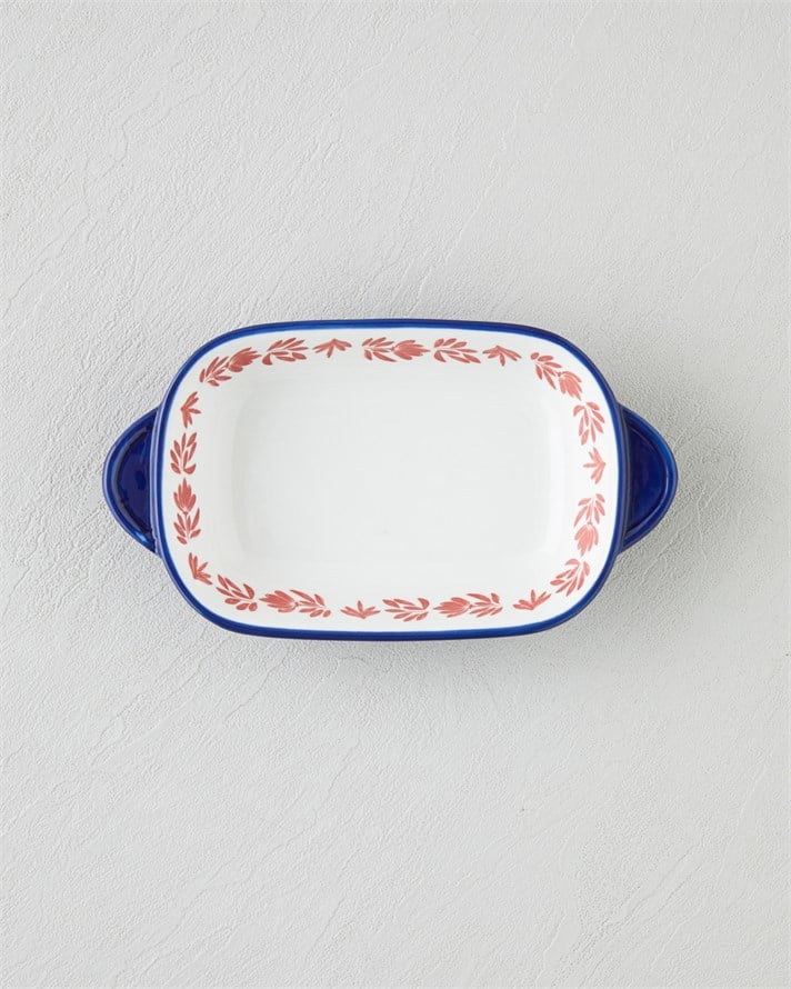 Verlure New Bone China Çerezlik 21x12 cm Bordo