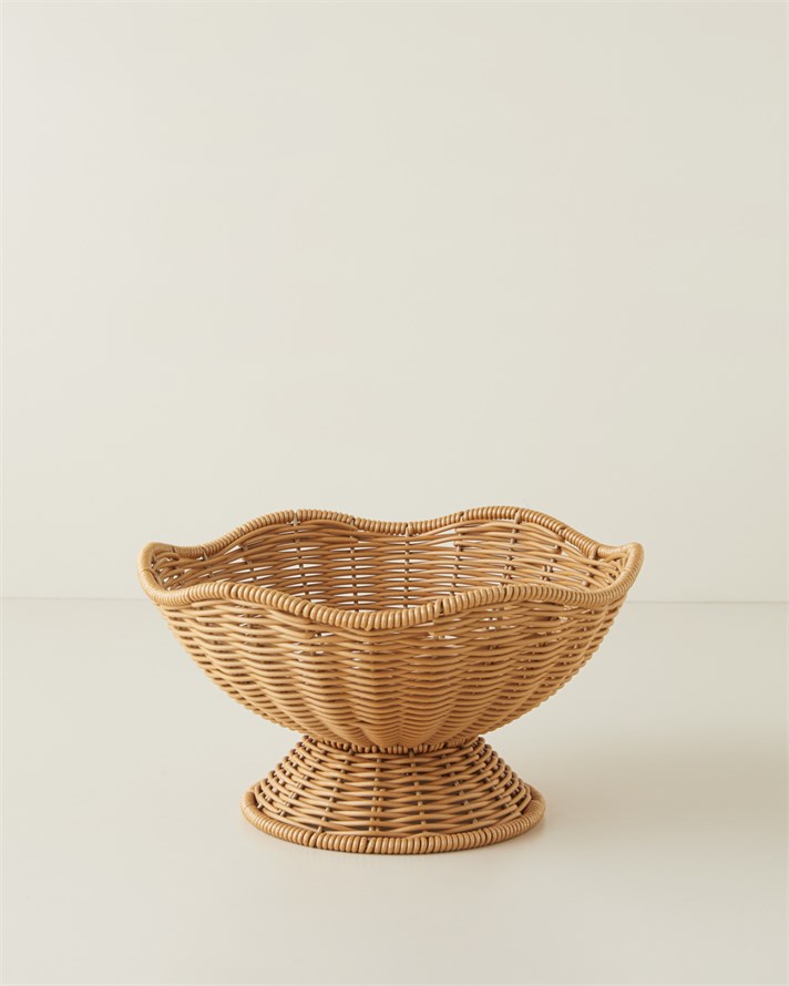 Veroana Rattan Sunumluk 25x14 cm Kahverengi