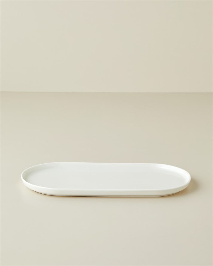 Verona Porselen Kayık Tabak 30 cm Beyaz