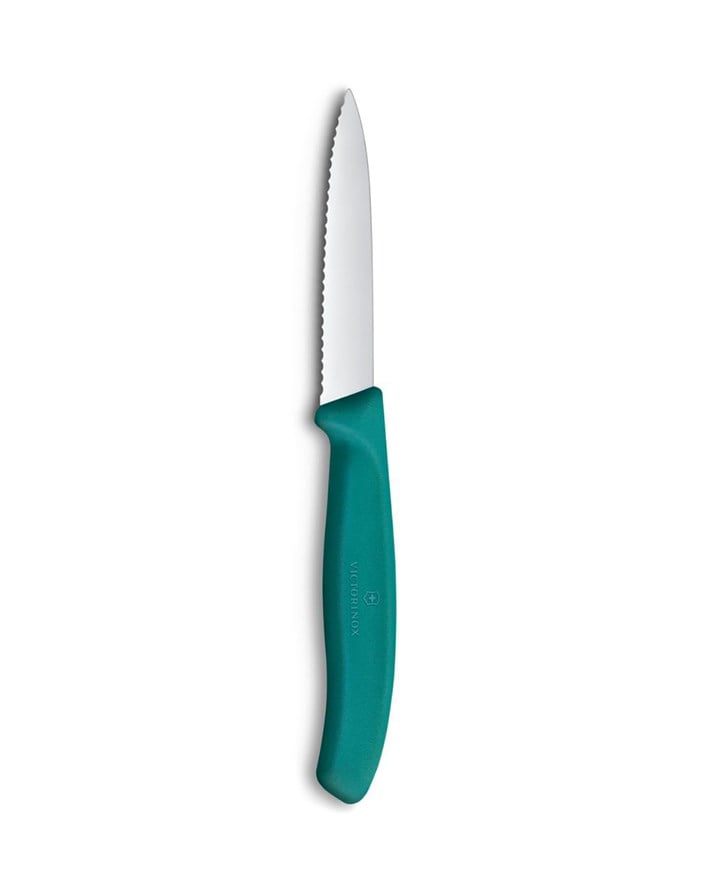 Victorinox 6.7634.C1 Paslanmaz Çelik Tırtıklı Soyma Bıçak 8 cm Yeşil