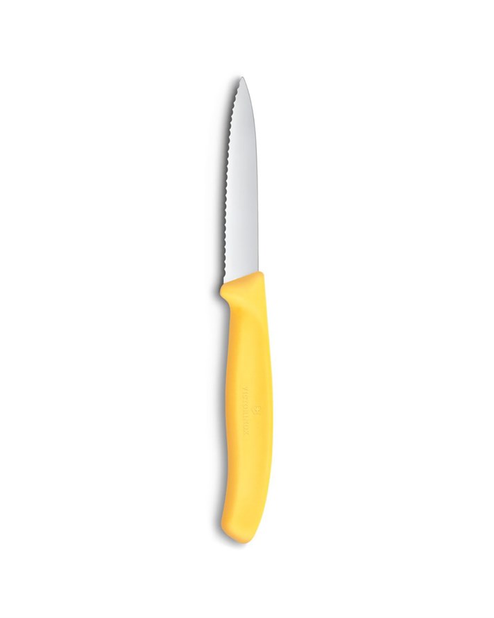 Victorinox 6.7638.C1 Paslanmaz Çelik Tırtıklı Soyma Bıçak 8 cm Sarı