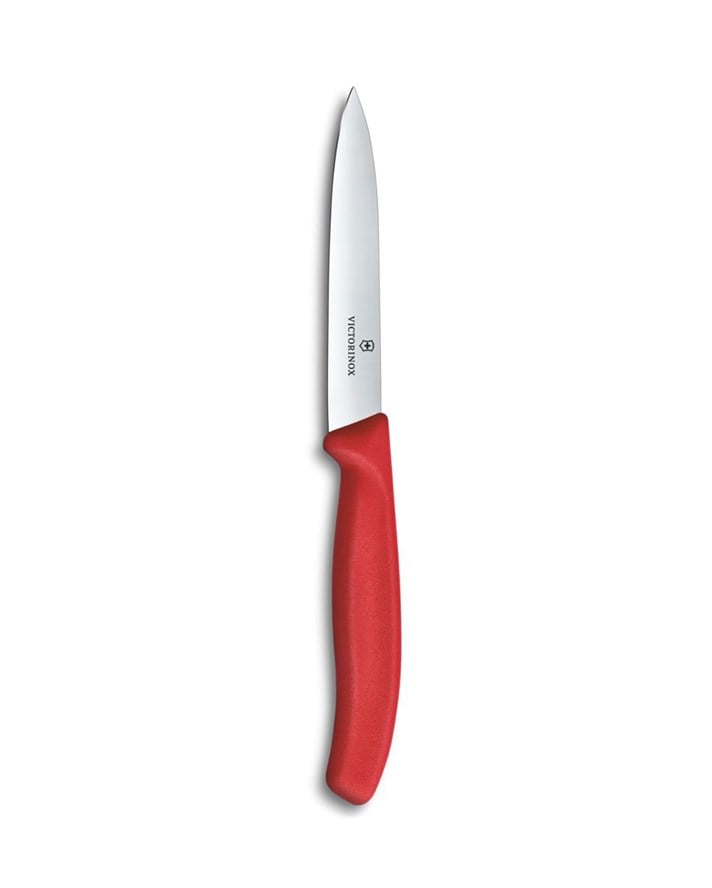 Victorinox 6.7701.C1 Swiss Classic Paslanmaz Çelik Düz Sivri Uçlu Bıçak 10 cm Kırmızı