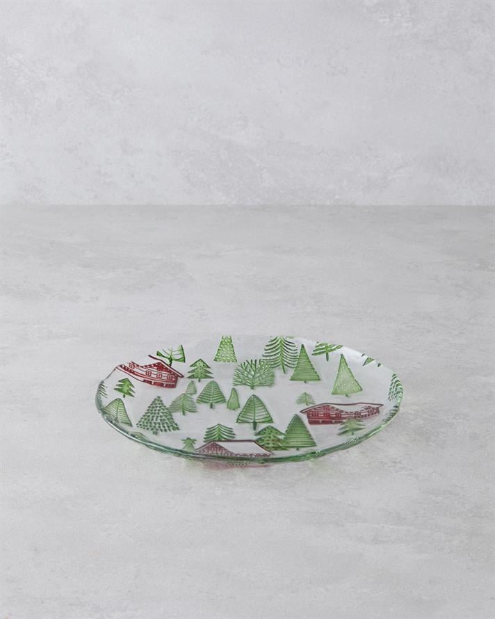 Village Cam Pasta Tabağı 20 cm Yeşil