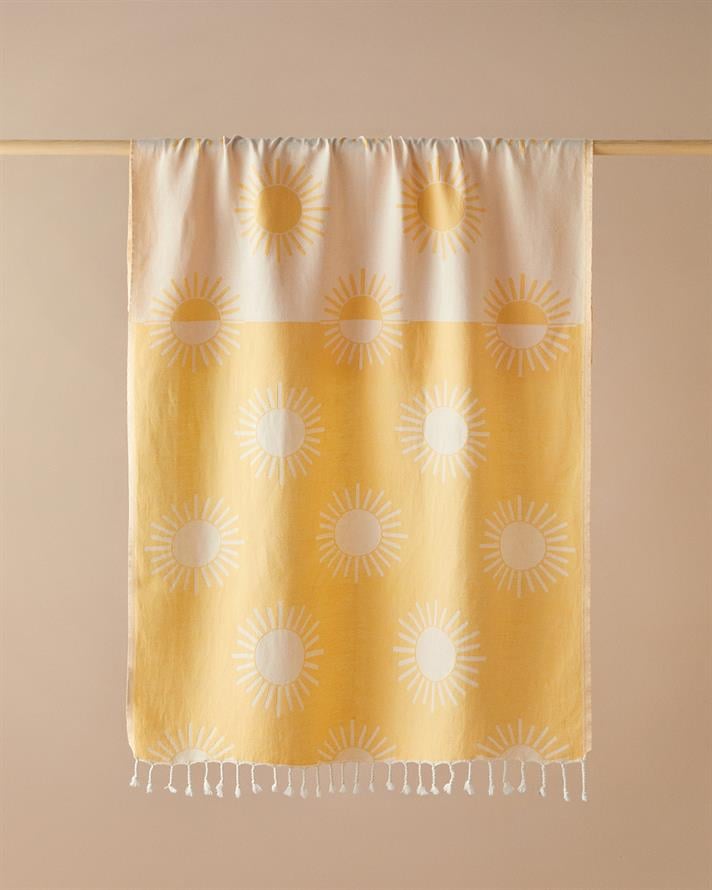 Vina Pamuklu Peştemal 90x150 cm Sarı