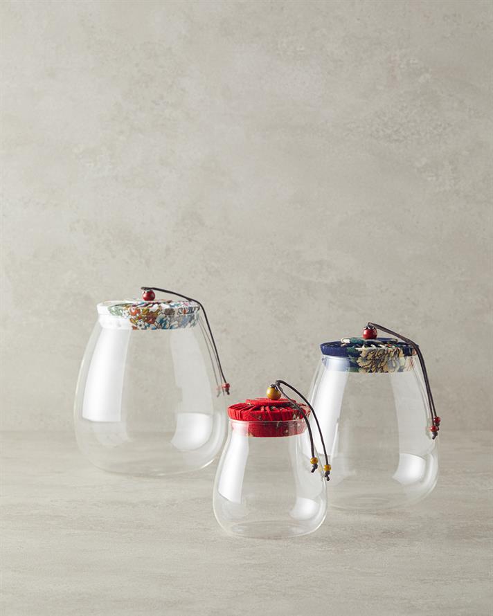 Vintage Borosilikat Kavanoz Kırmızı