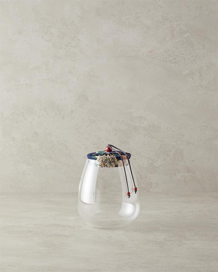 Vintage Borosilikat Kavanoz Lacivert