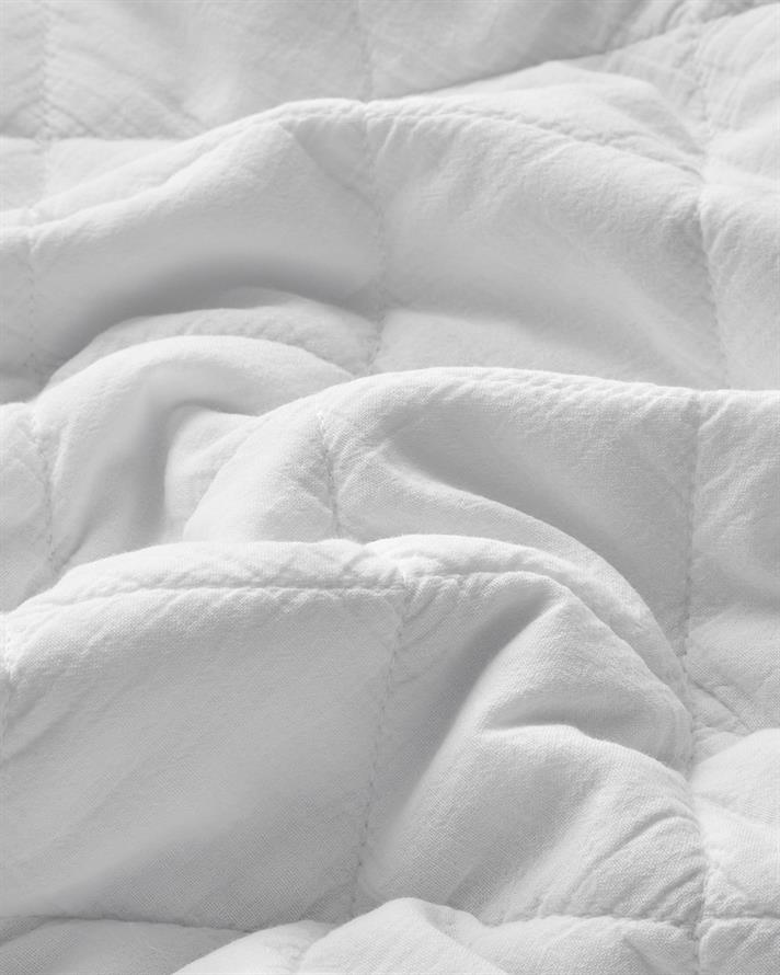 Vintage Diamond Çift Kişilik Yatak Örtüsü Takımı 200x220 cm Beyaz