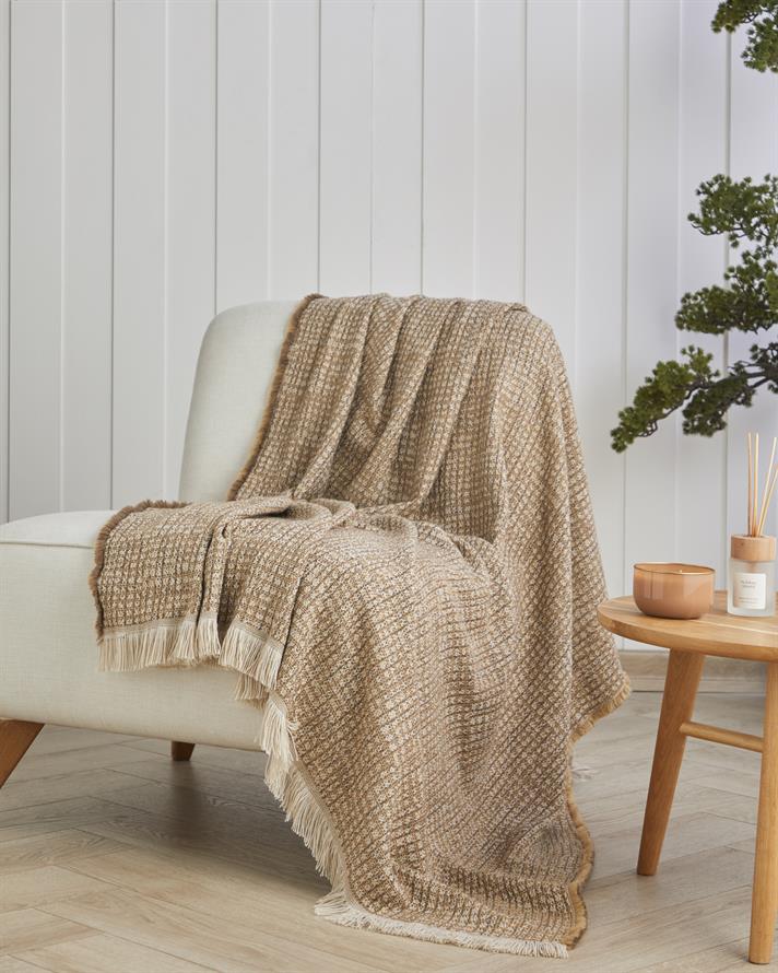 Vintage Paisley Koltuk Şalı 140x170 cm Yeşil