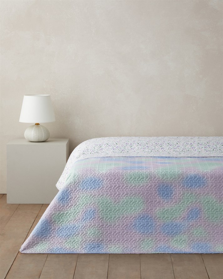 Viola Bloom Çift Kişilik Çok Amaçlı Örtü 200x220 cm Mor