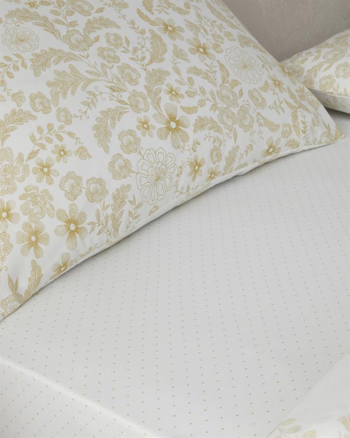 Vionne Kolay Ütülenir Çarşaflı Tek Kişilik Nevresim Takımı 160x220 cm Açık Sarı