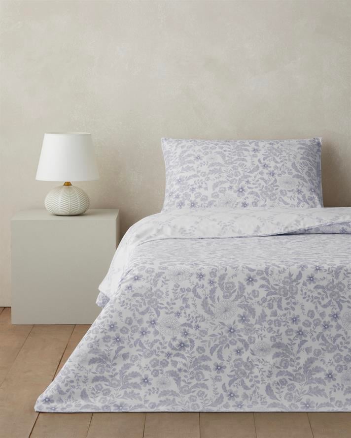 Vionne Kolay Ütülenir Çarşaflı Tek Kişilik Nevresim Takımı 160x220 cm Lila