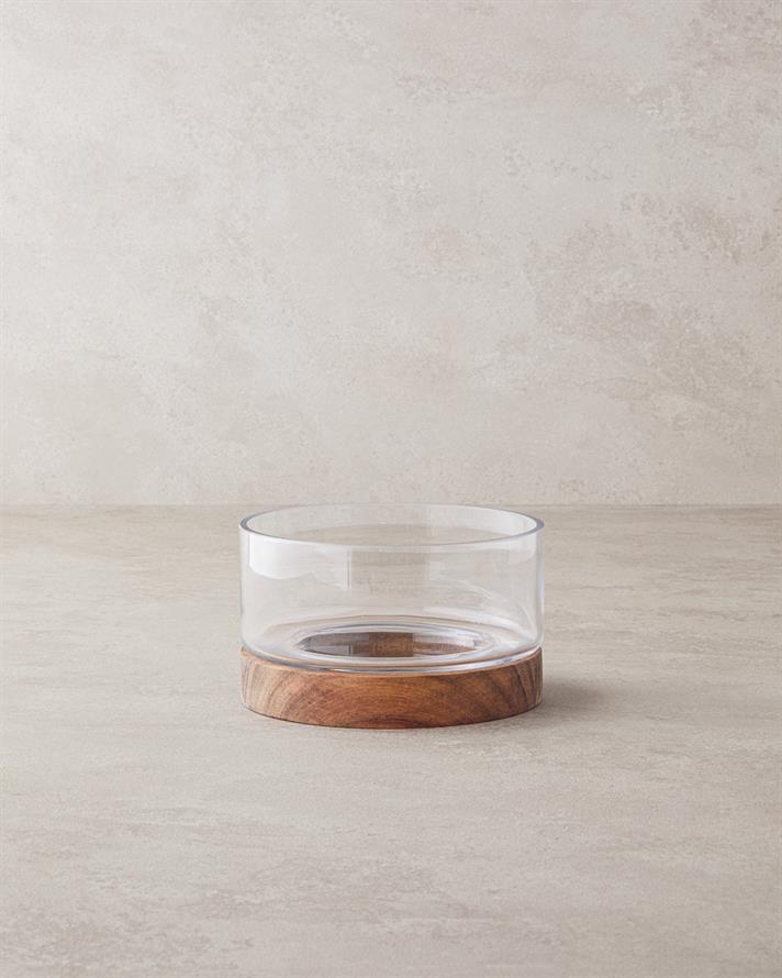 Viserys Cam-Ahşap Sunumluk Şeffaf