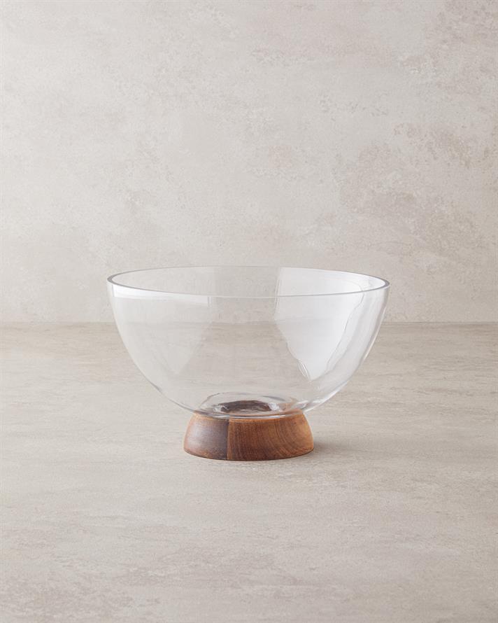 Viserys Cam-Ahşap Sunumluk Şeffaf