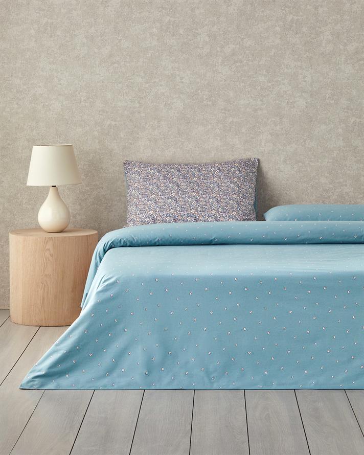 Vivid Garden Pamuk Tek Kişilik Nevresim Takımı 160x220 cm Yeşil-Pembe