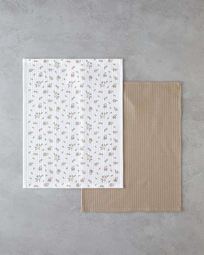 Vola Pamuk 2li Kurulama Bezi 30x40 cm Bej