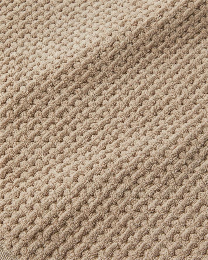 Waffle Weave Kaydırmaz Taban Banyo Paspası 50x80 cm Açık Kahverengi