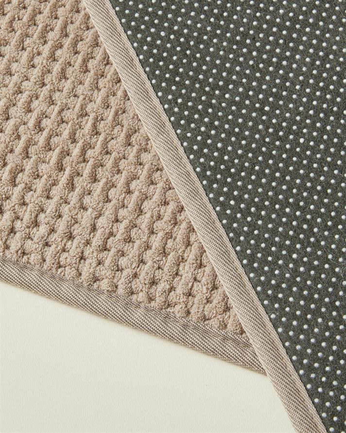 Waffle Weave Kaydırmaz Taban Banyo Paspası 50x80 cm Açık Kahverengi