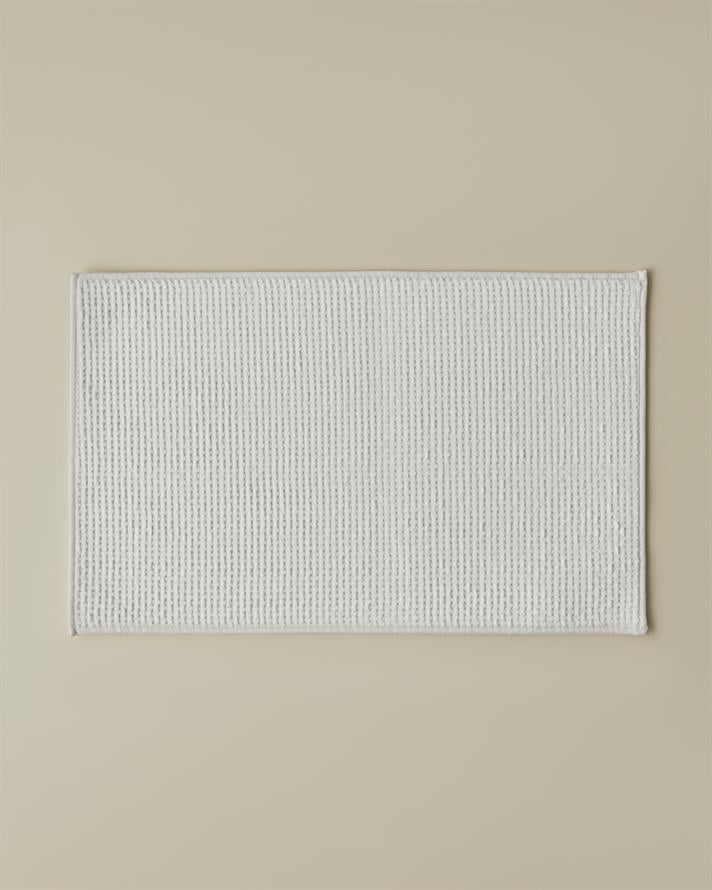 Waffle Weave Kaydırmaz Taban Banyo Paspası 50x80 cm Krem