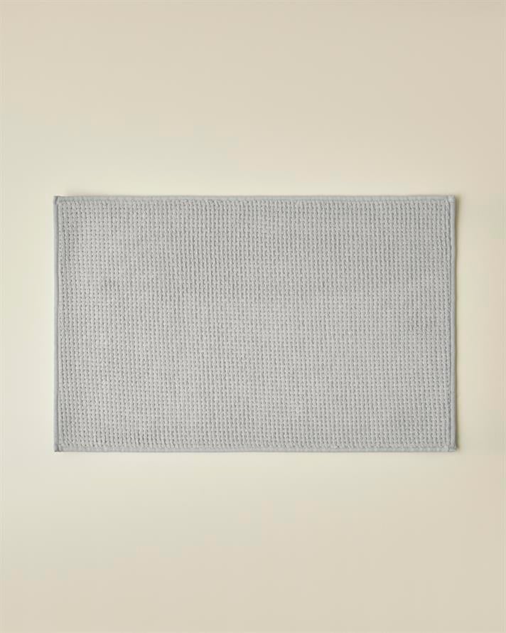 Waffle Weave Kaydırmaz Taban Banyo Paspası 50x80 cm Gri
