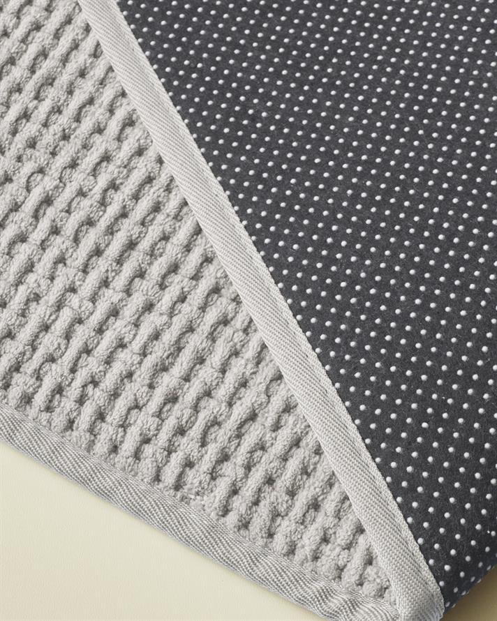 Waffle Weave Kaydırmaz Taban Banyo Paspası 50x80 cm Gri
