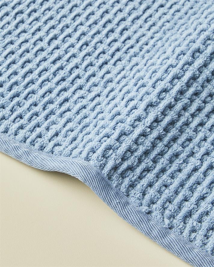 Waffle Weave Kaydırmaz Taban Banyo Paspası 50x80 cm Mavi