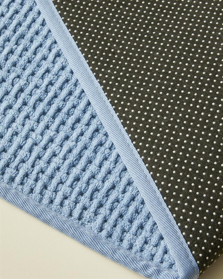 Waffle Weave Kaydırmaz Taban Banyo Paspası 50x80 cm Mavi