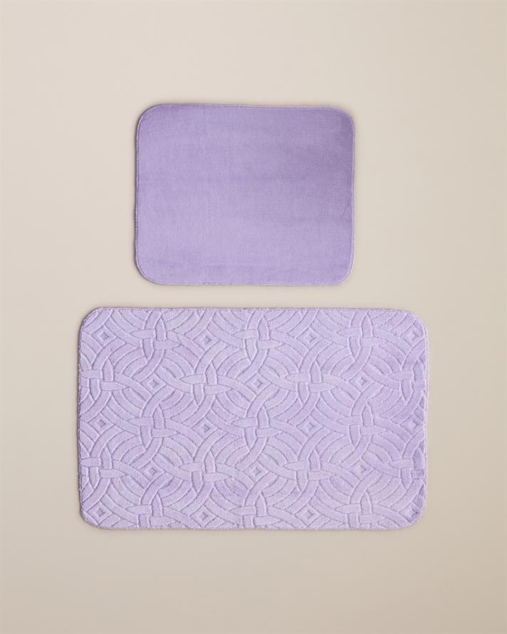 Wavelet Banyo Paspası Seti Mor