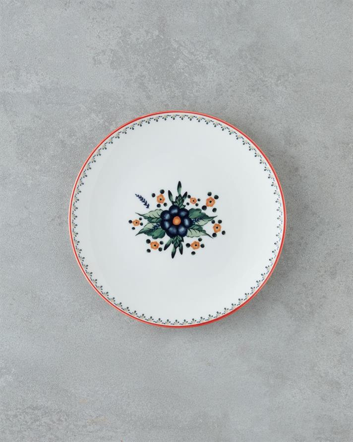 Whimsical Bone Porselen Pasta Tabağı 19 cm Renkli