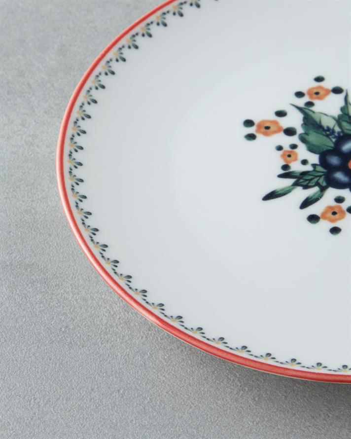 Whimsical Bone Porselen Pasta Tabağı 19 cm Renkli